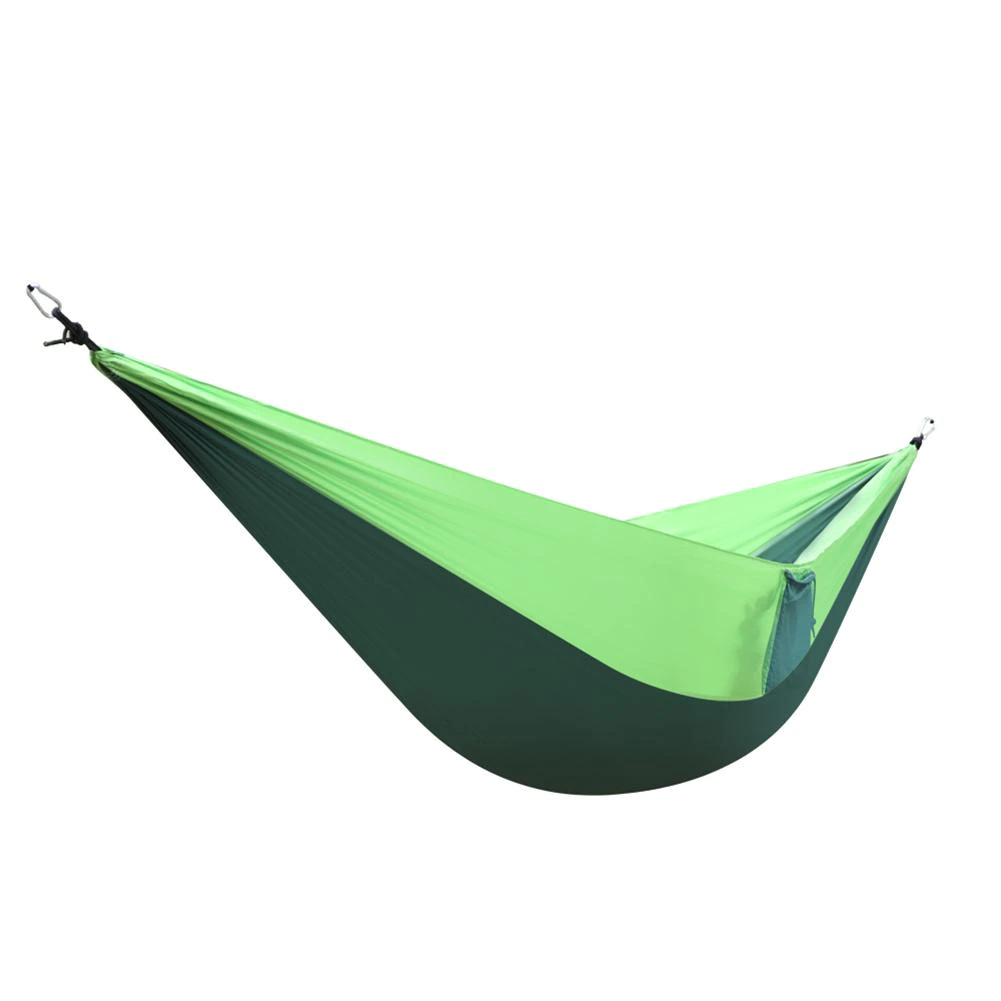 Cheap Goat Tents Outdoor Camping Hammock Contrast Color Nylon Parachute Fabric Double layer Sleep Hammock 260x140cm   